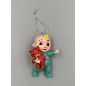 2021 Moonbug Cocomelon Christmas Ornament Teal Pajamas Teddy Bear 3.5"